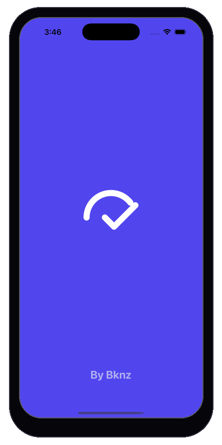 Booknz launch screen in an iPhone frame